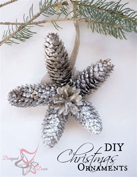 Diy Pine Cone Ornaments Christmas Decorating On A Budget Part 4