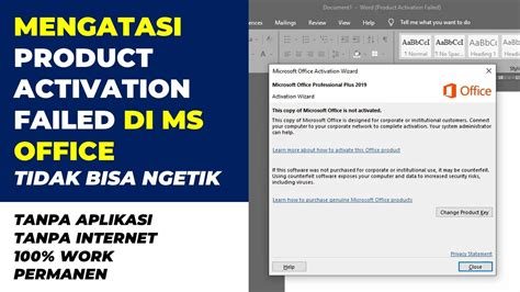 Mengatasi Product Activation Failed Tidak Bisa Ngetik Di Ms Office