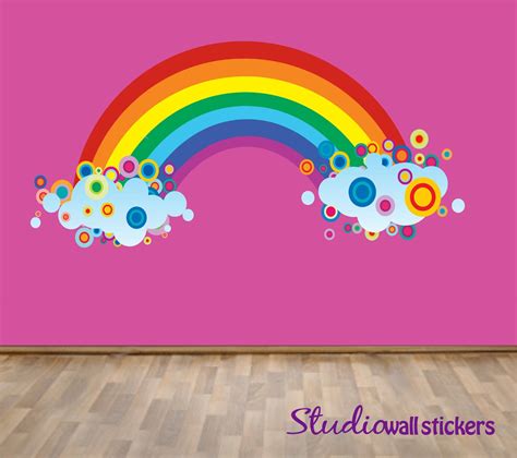 Reusable Rainbow Wall Decal Childrens Fabric Wall Decal