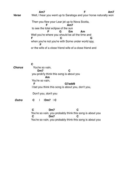 Guitar Lessons Carly Simon Youre So Vain Guitar Lesson And Chords