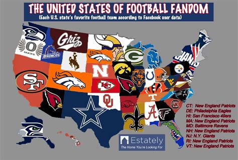 United States Map Of Football Teams United States Map