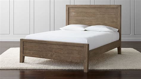 Shop white ash furniture from pottery barn. Morris Ash Grey Bed | Crate and Barrel