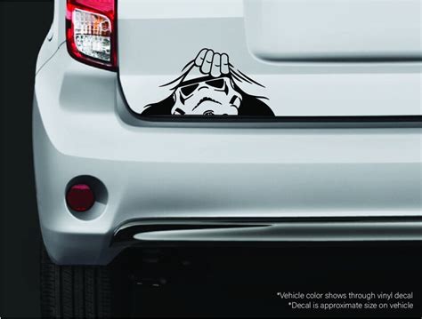 Stormtrooper Peeking Vinyl Decal Sticker Star Wars Empire Etsy