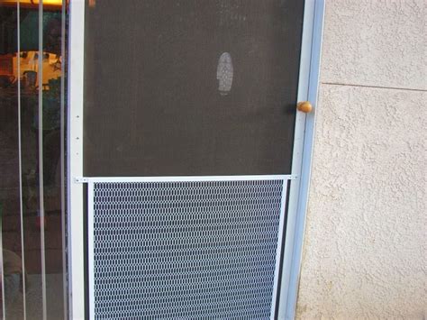 Aluminum or plastic screen dog doors available. yes we still have lots of cats. and we are old. and fat ...