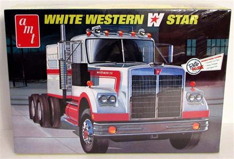 White Western Star Truck Amt 724 125 Truck Model Kit In 2020 White