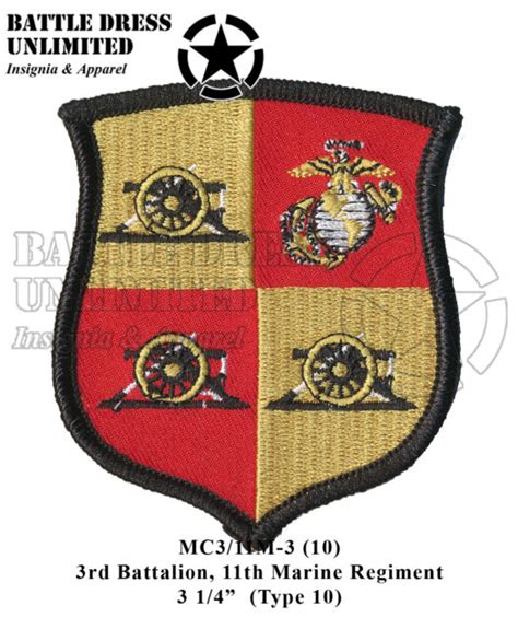 3rd Battalion 11th Marines Patch Usmc Marine Corps Bn Regiment Ebay