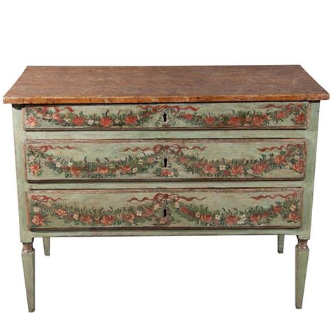 Italian Neoclassical Painted Commode 18th Century Painted Furniture