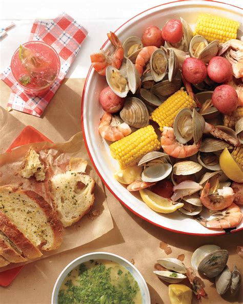 Add melted butter (cooled), milk, eggs and salt to yeast mixture. One-Pot Clam Bake Recipe & Video | Martha Stewart