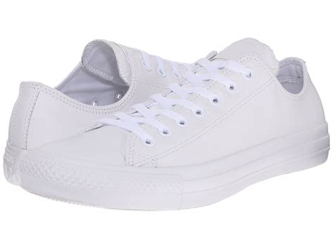 Lyst Converse Chuck Taylorr All Starr Leather Ox Whiteleather Shoes In White