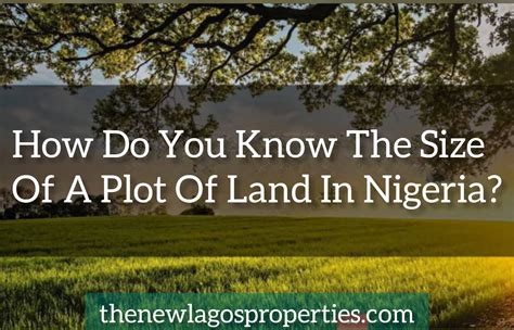 Two Easy Ways To Know The Size Of A Plot Of Land In Nigeria The New