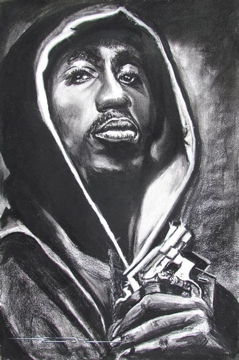 2pac Thug Life Drawing By Eric Dee