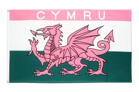 Willkommen im wales flaggen shop von flaggenplatz. Wales CYMRU Pink Fahne kaufen - 90 x 150 cm - FlaggenPlatz.de