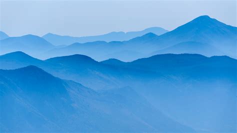 Blue Mountains Wallpaper 4k Foggy Mountain Range Landscape