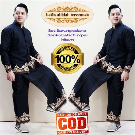 Pusat grosir setelan baju dewasa murah 66ribuan. Batik Solo Modern setelan sarung celana dan Baju Koko Tumpal Hitam | Shopee Indonesia