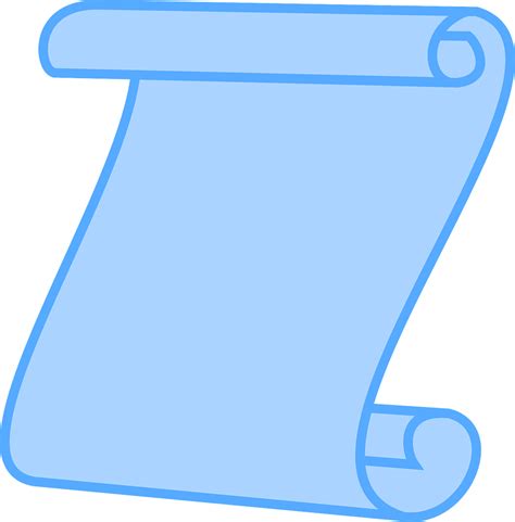Scroll Paper Blank Blue Png Picpng