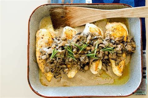 Grilling meat reduces the fat because it drips out while you cook. Stuffed Chicken Breast with Mushroom Gravy | I'd Rather Be ...