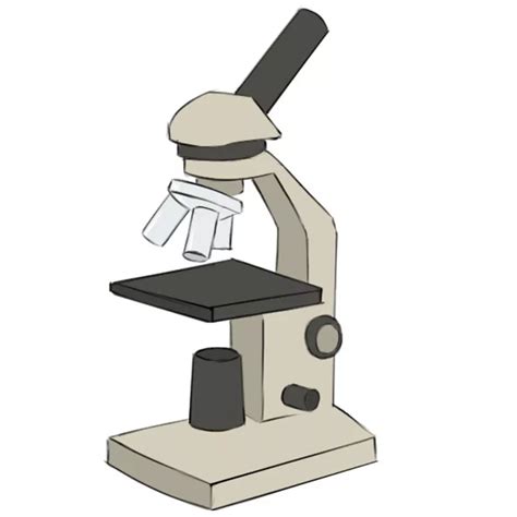 How To Draw A Microscope Easy Drawing Art