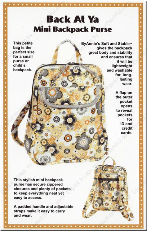 Free Small Backpack Sewing Pattern Iucn Water
