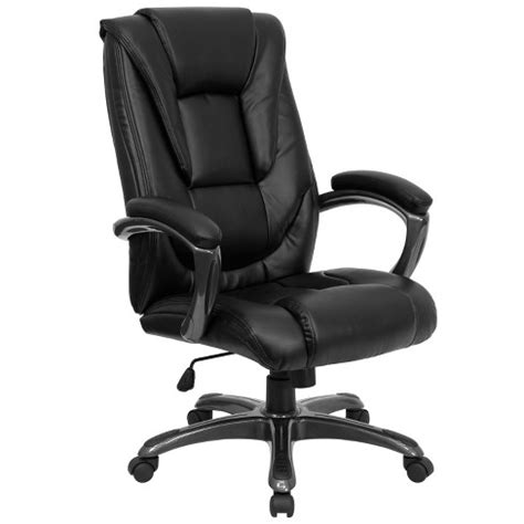 high  executive swivel office chair black leather