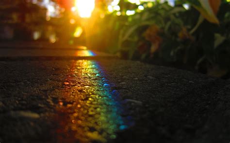 Bokeh Photography Of Rainbow Light Hd Wallpaper Wallpaper Flare