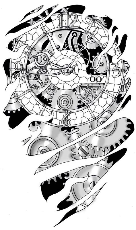 Gears And Clockwork By Noxiousliving Steampunk Tattoo Design Steampunk Tattoo Gear Tattoo