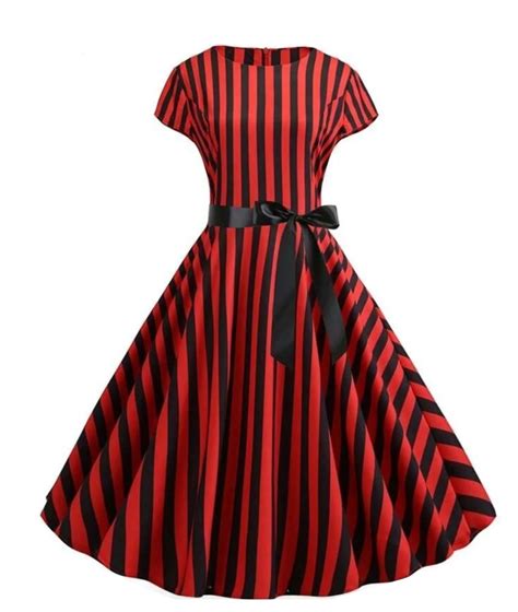 robe rockabilly rouge année 50 madame vintage