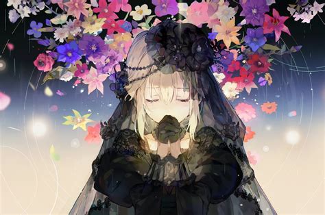 Download 2560x1700 Gothic Anime Girl Crying Sadness