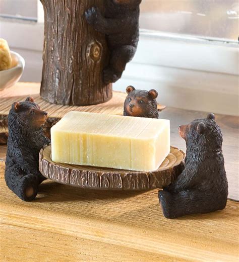 Maybe you would like to learn more about one of these? Resin Bear Bathroom Set: Toothbrush Holder, Soap Dispenser ...