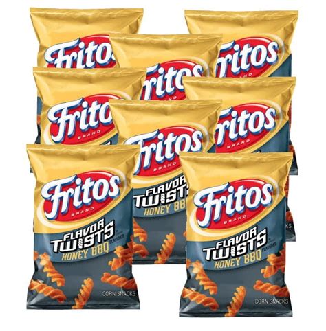 Fritos Corn Chips Twists Honey Bbq 2 Oz 8 Pack