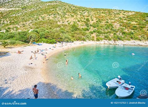 Beaches Of Hvar Croatia Editorial Stock Photo Image Of Pines 152115753