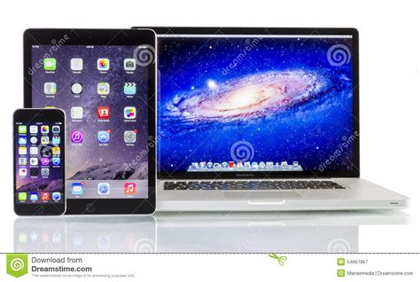 Apple Macbook Pro Ipad Air 2 And Iphone 6 Editorial