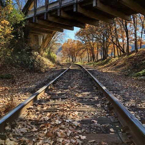 Fall Railroad Stock Image Image Of Bridge Running 159116687