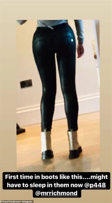 Carol Vorderman 60 Wears Skintight Leather Trousers And Boots In Instagram Photos Daily Mail