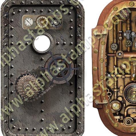 Steampunk Doors And Hatches Collage Sheet Alpha Stamps