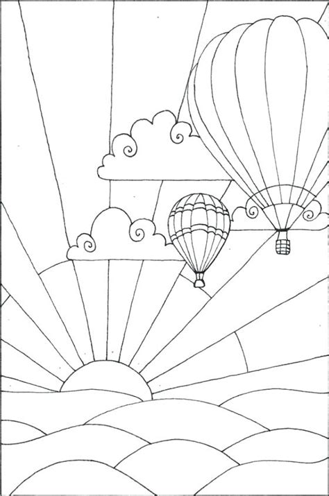 Holiday birthday birthday balloon birthday cake printable hot air balloon coloring pages pdf civil aviation once started with balloons. Sunset Coloring Pages at GetColorings.com | Free printable ...
