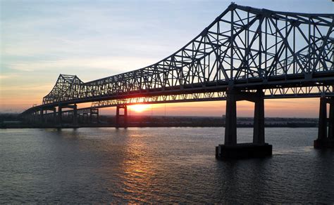 Bridge Across The Mississippi River In New Orleans Louisiana Image