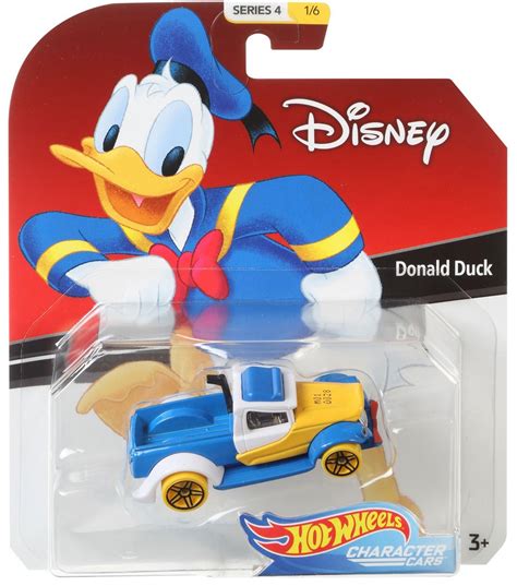 Mattel Disney Hot Wheels Character Cars Series 4 Donald Duck Die Cast Car 1 6