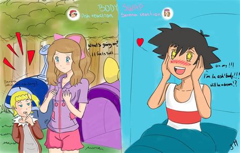 Request Body Swap Ash And Serena By Superjetjohn117 On