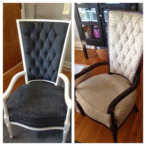 If you're painting just one area of your chair or there are accents that you wish to leave as is, use some. Blissfully Chic DIY: The Painted Chairs (Painting Over Fabric)