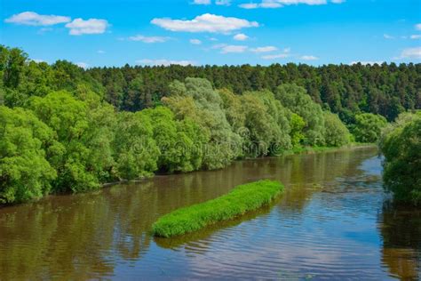 Summer Landscape With River Stock Photo Image Of Blue Natural 72447988