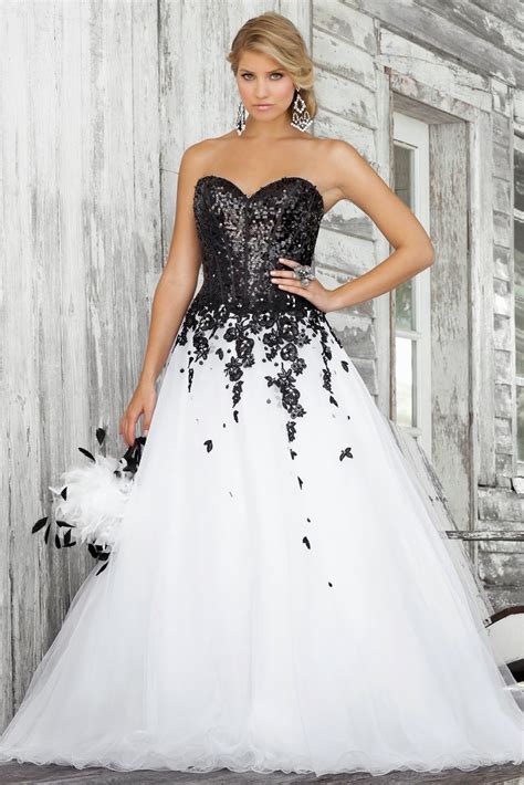 White Dress Pictures Black And White Prom Dresses