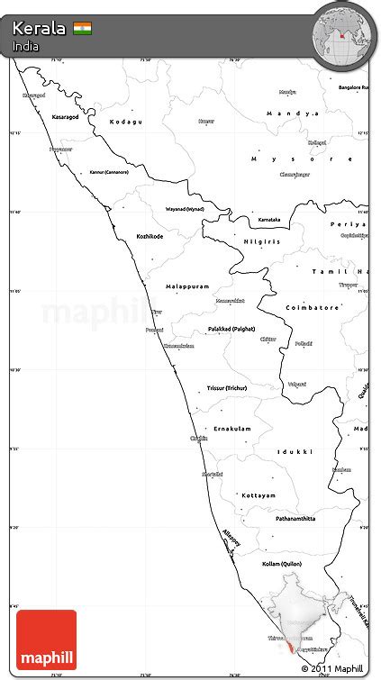 Kerala Map Outline Map Of Kerala Outline At Rs 90 Piece Political
