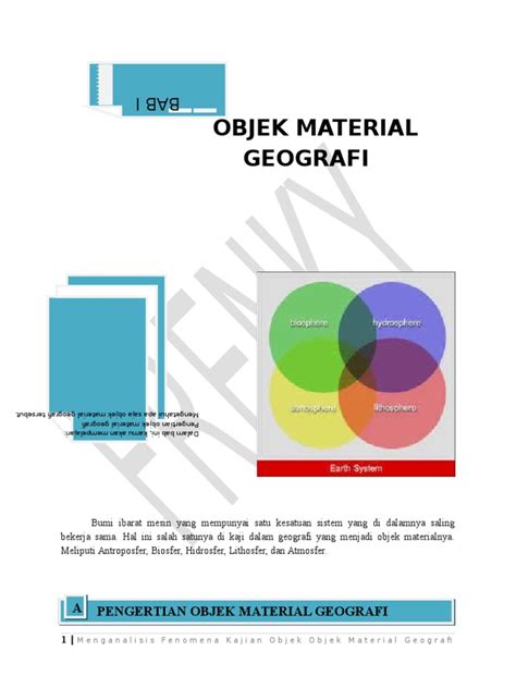 Objek geografi, formal, dan material. Objek Material Geografi