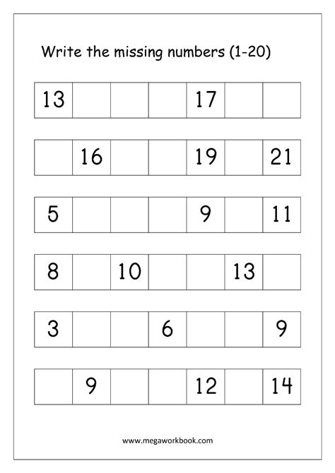 Number Recognition Worksheets 1 20 Printable Form Templates And Letter