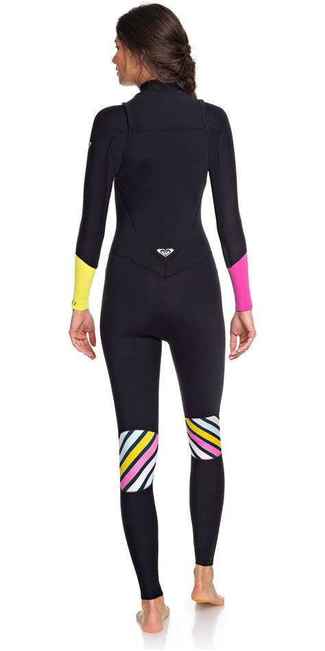 2019 roxy womens 3 2mm pop surf chest zip wetsuit black erjw103047 wetsuits wetsuit outlet