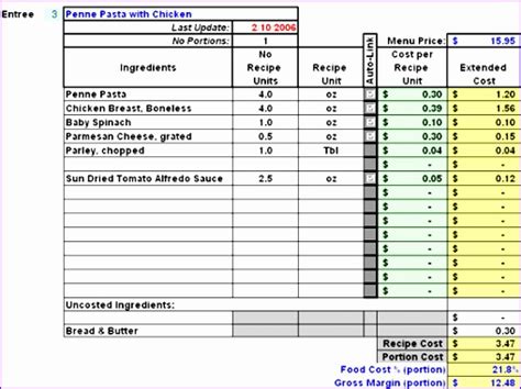 This comprehensive spreadsheet template will give you an easy. 10 Food Cost Excel Template - Excel Templates - Excel ...