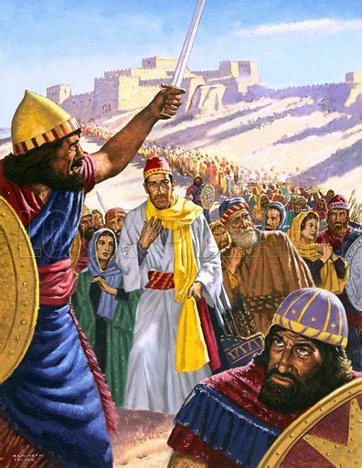 Jeconiah King Of Judah Leading His People Into Captivity Stock
