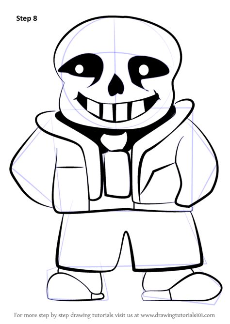 How To Draw Sans From Undertale Undertale Step By Step