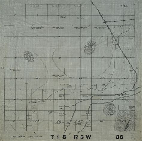 1914 Maricopa County Arizona Land Ownership Plat Map T1s R5w Arizona