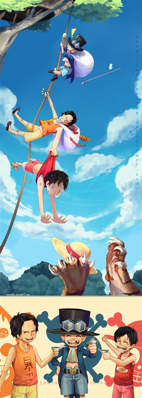 Maybe you would like to learn more about one of these? OP: Ace Sabo Luffy 'Brothers' by Yamineftis on DeviantArt